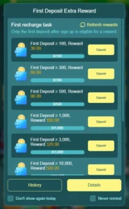 MJ77 First Deposit